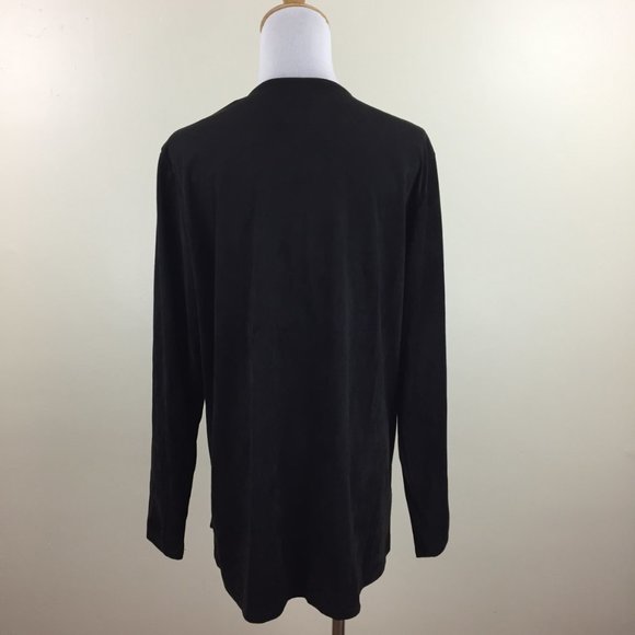 NWT STEFANO COCCI Black Faux Zippered Pockets Long Sleeve Open Front Jacket - Picture 8 of 8
